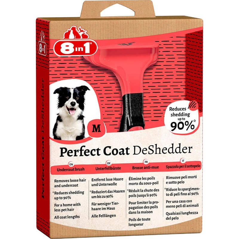 8 ın 1 - 8in1 Perfect Coat DeShedder Furminator Orta Irk Köpek Tarağı M