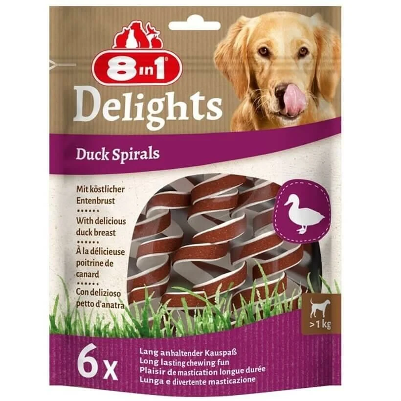 8 ın 1 - 8in1 Smart Delights Duck Spirals Ördekli Burgu Köpek Ödülü 6lı