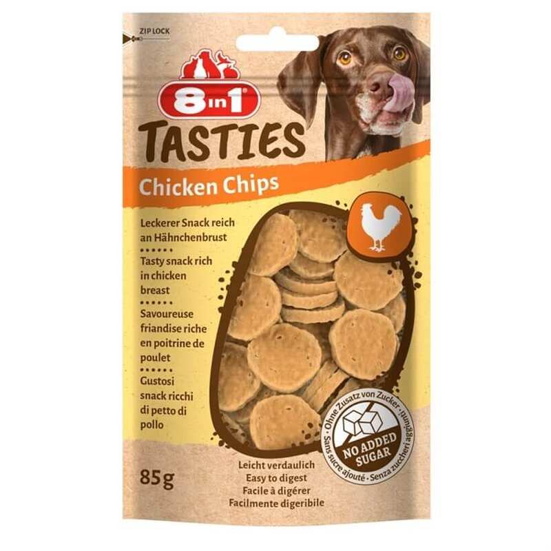 8 ın 1 - 8in1 Tasties Chicken Chips Tavuk Cipsi Köpek Ödülü 85 Gr