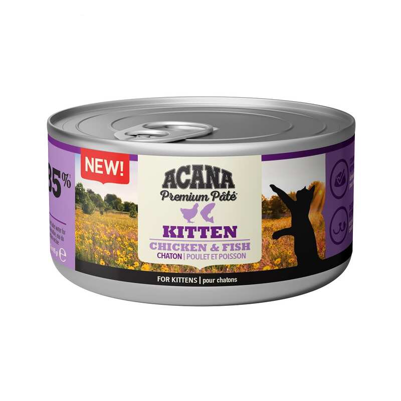 Acana - Acana Premium Pate (Ezme) Tavuklu ve Balıklı Yavru Kedi Konservesi 85 Gr