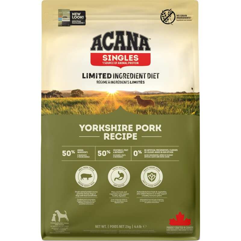 Acana - Acana Yorkshire Pork Domuz Etli Balkabaklı Yetişkin Köpek Maması 2 Kg.