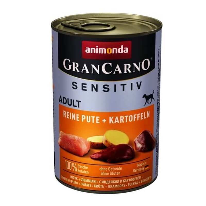 Animonda - Animonda Gran Carno Sensitiv Hindili Patatesli Köpek Konservesi 400 Gr.