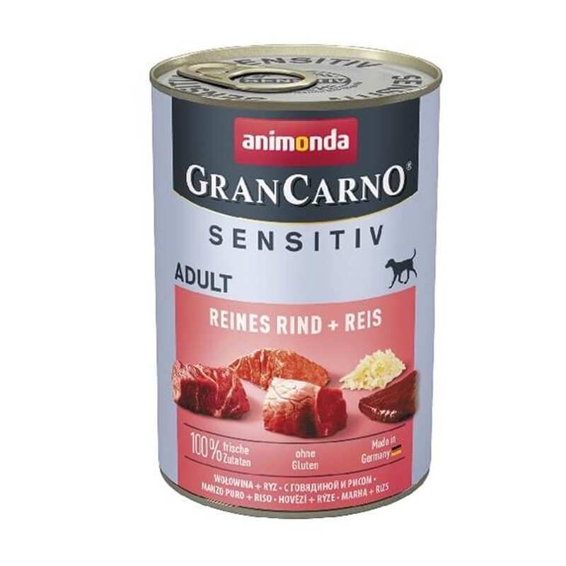 Animonda - Animonda Gran Carno Sensitiv Sığırlı Pirinçli Köpek Konservesi 400 Gr.