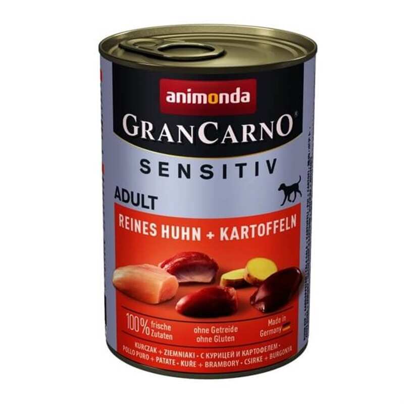 Animonda - Animonda Gran Carno Sensitiv Tavuklu Patatesli Köpek Konservesi 400 Gr.