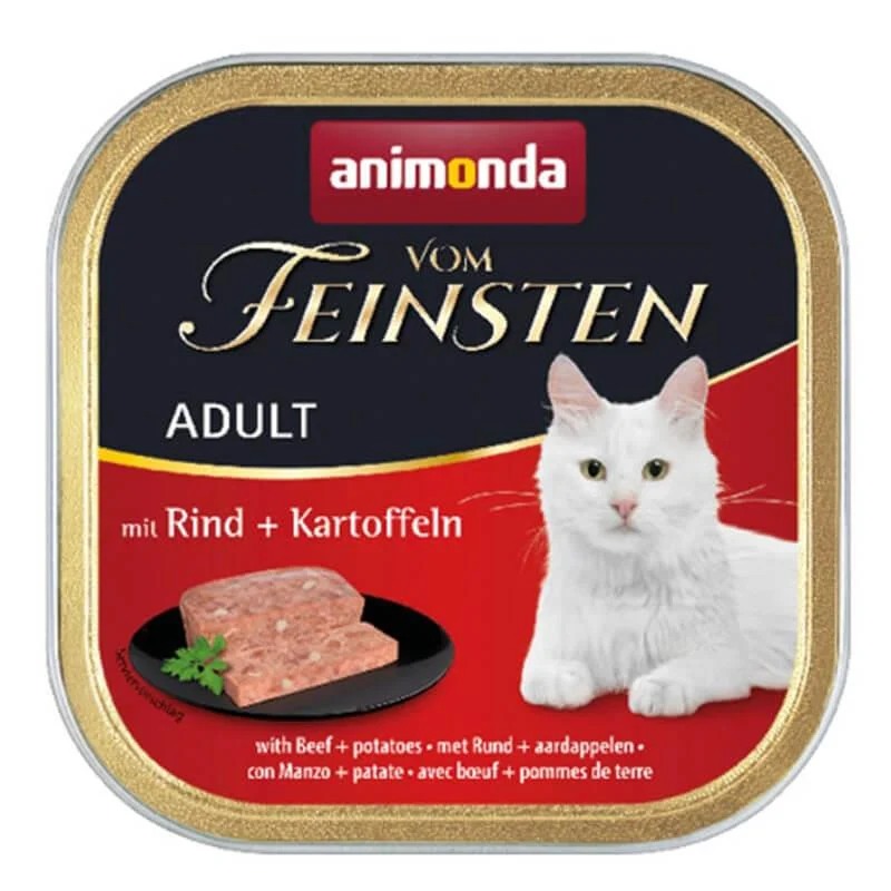 Animonda - Animonda Vom Feinsten Biftekli Patatesli Kedi Konservesi 100 Gr.