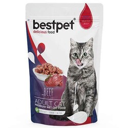 BESTPET ADULT CAT BEEF IN JELLY 85 GR. - Thumbnail