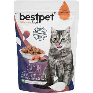 Best Pet - BESTPET ADULT JELLY POUCH SOMONLU KEDİ MAMASI 85 GR.