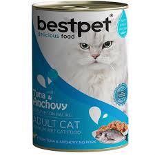 BESTPET HAMSİ VE TON BALIKLI YETİŞKİN KEDİ KONSERVESİ 400 GR. - 1
