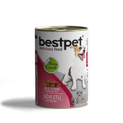 Best Pet - BESTPET JÖLE İÇİNDE PARÇA SIĞIR ETLİ KÖPEK KONSERVESİ 415 GR.