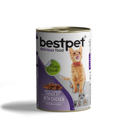 Best Pet - BESTPET PARÇA TAVUK ETLİ SOSLU YAVRU KEDİ KONSERVESİ 415 GR.