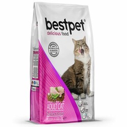 BESTPET SELECTİON CHİCKEN TAVUK ETLİ YETİŞKİN KEDİ MAMASI 1 KG. - Thumbnail