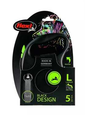 Flexi -  Black Desıng 5 Metre Şerit Otomatik Gezdirme Yeşil L