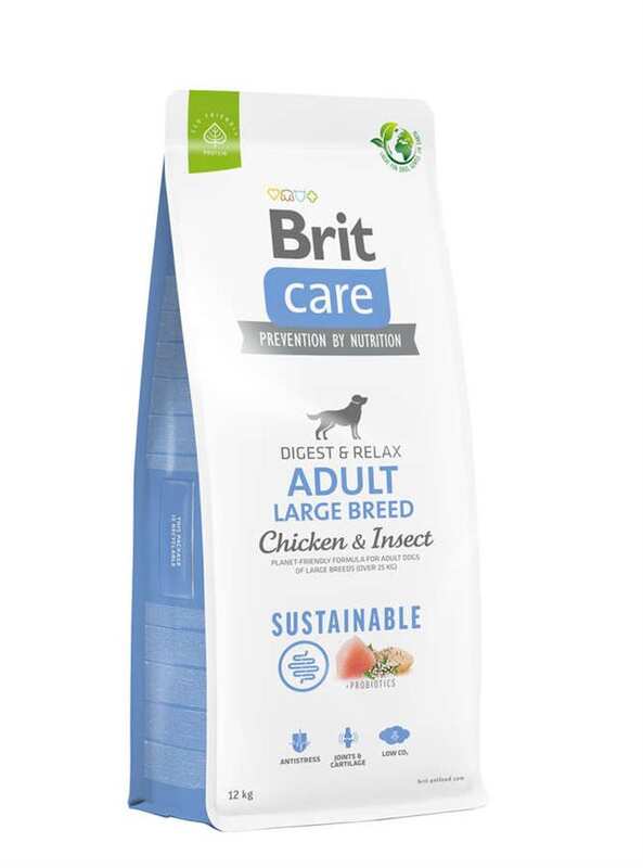 Brit Care - Brit Care Digest & Relax Tavuklu Larva Proteinli Büyük Irk Yetişkin Köpek Maması 12kg