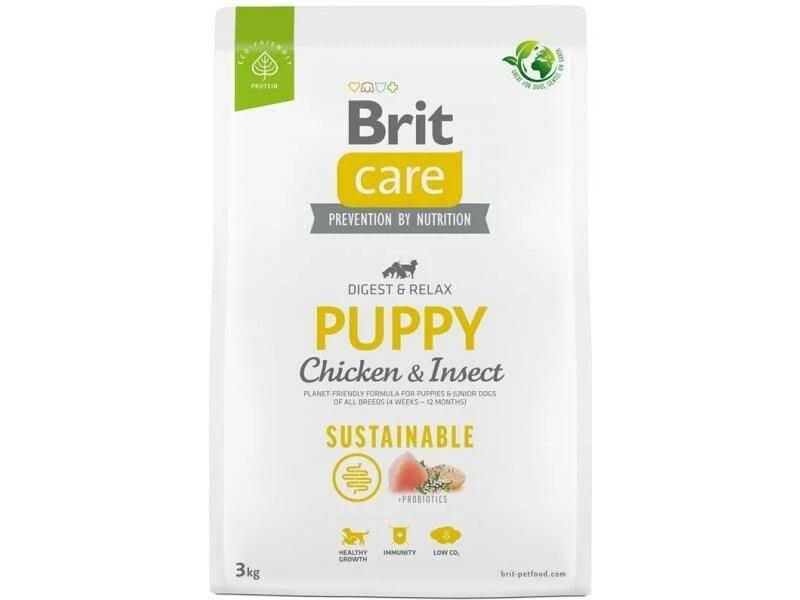 Brit Care - Brit Care Puppy Digest & Relax Tavuklu Larva Proteinli Yavru Köpek Maması 3kg