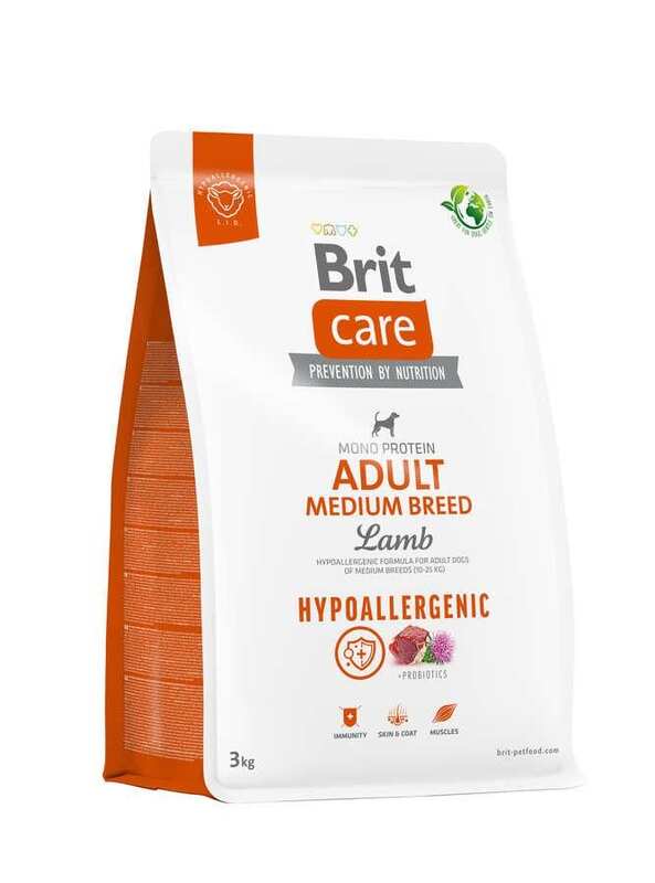 Brit Care - BRİT CARE HYPO-ALLERGENİC O. IRK KUZULU YETİŞKİN KÖPEK MAMASI 3 KG