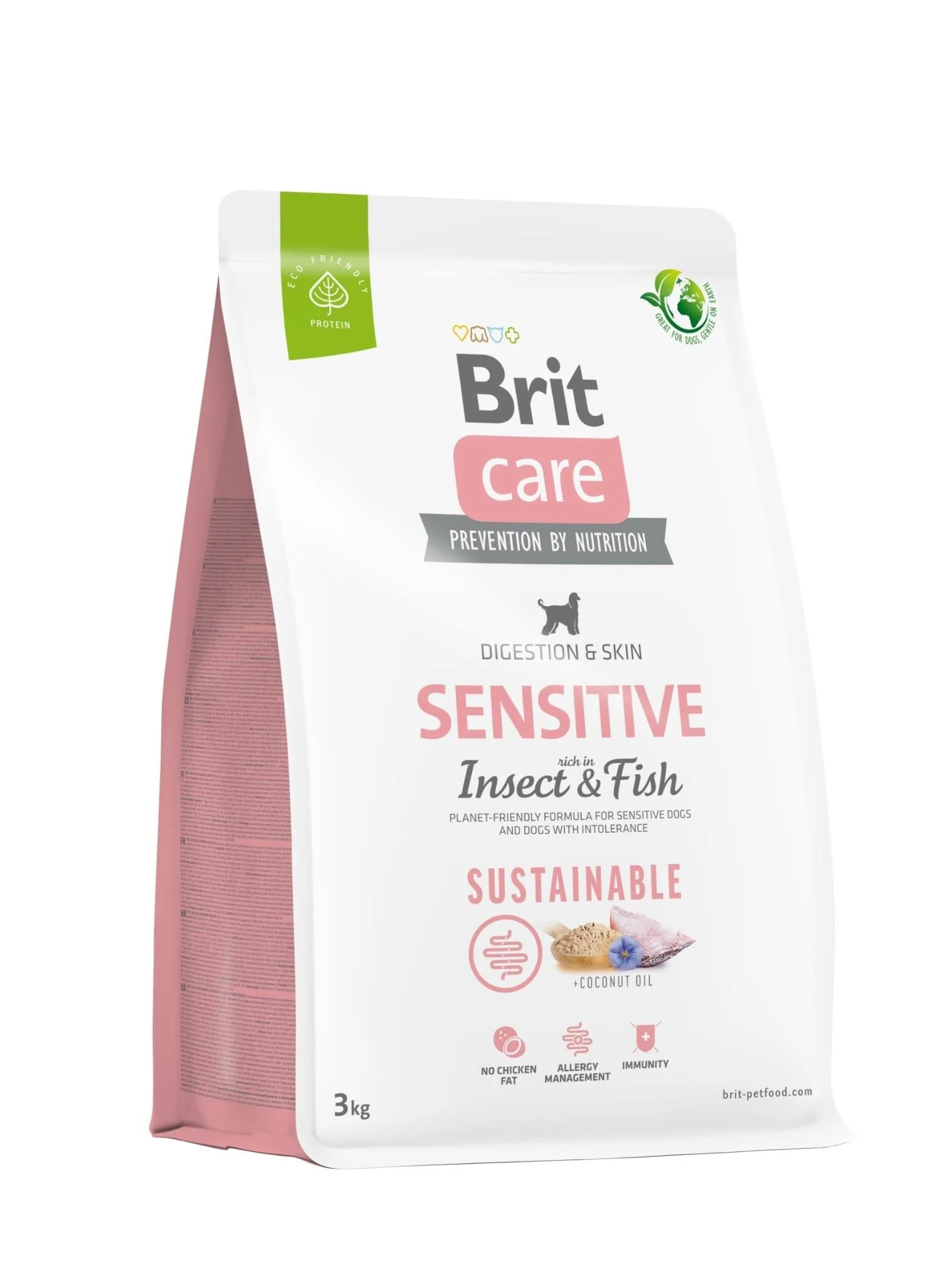 Brit Care - Brit Care Sensitive Digeston & Skin Balıklı Böcek Proteinli Yetişkin Köpek Maması 3 Kg