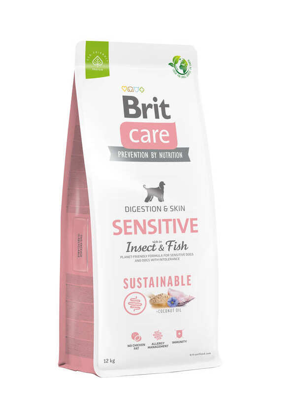Brit Care - Brit Care Sensitive Digeston & Skin Balıklı Larva Proteinli Yetişkin Köpek Maması 12kg