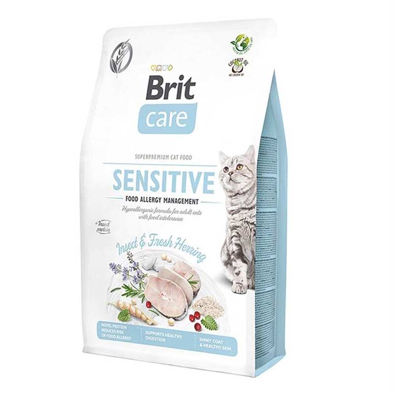 Brit Care - BRİT CARE SENSİTİVE HYPO-ALLERGENİC BÖCEK PROTEİNLİ TAHILSIZ YETİŞKİN KEDİ MAMASI 2KG