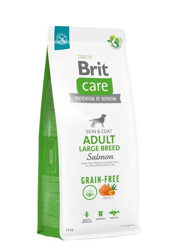 Brit Care - BRİT CARE SKİN & COAT SOMONLU TAHILSIZ BÜYÜK IRK YETİŞKİN KÖPEK MAMASI 12 KG