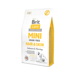 Brit Care - BRİT CARE TAHILSIZ MİNİ HAİR SKİN SOMONLU KÖPEK MAMASI 2 KG.