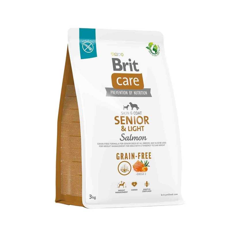 Brit Care - Brit Care Tahılsız Somonlu Hassas Derı Yapısına Sahip Yaşlı Köpek Maması 3 Kg