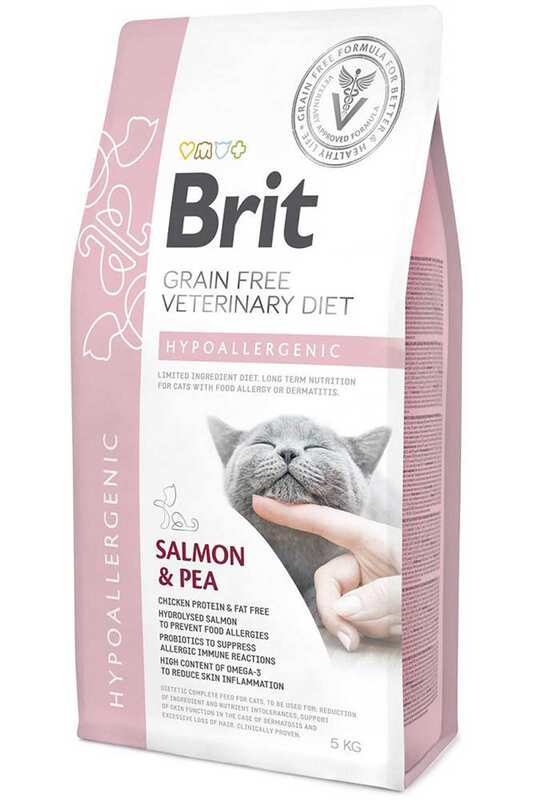 Brit GF - BRIT GF VETERINARY DIETS CAT HYPOALLERGENIC SOMON BEZELYE 5 KG