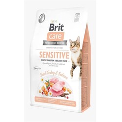 Brit Grain - BRİT GRAİN TAZE HİNDİLİ VE SOMONLU TAHILSIZ KEDİ MAMASI 2 KG.