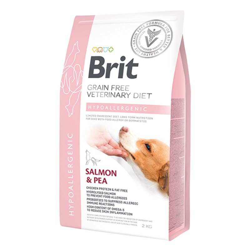 Brit GF - BRİT VETERİNARY DİET HYPO-ALLERGENİC TAHILSIZ CİLT SAĞLIĞI DESTEKLEYİCİ KÖPEK MAMASI 2 KG