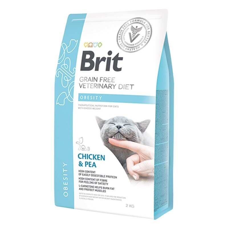 Brit GF - Brit Veterinary Diet Obesity Tavuklu Tahılsız Kilo Kontrolü Kedi Maması 2KG