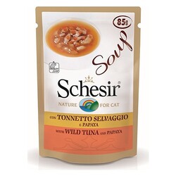 Schesir - Cat Soup 85 Gr.Doğal Alabalık Ve Papaya