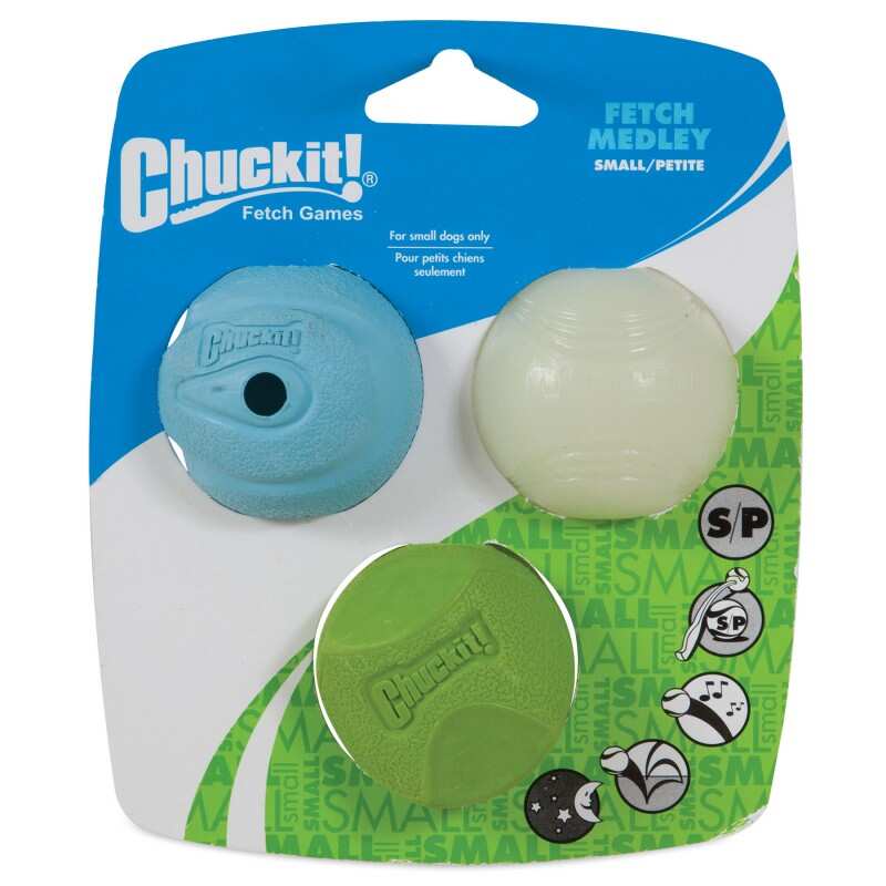 Chuckit! - Chuckit Fetch Medley 3 Farklı Köpek Oyun Topu 6.5 Cm