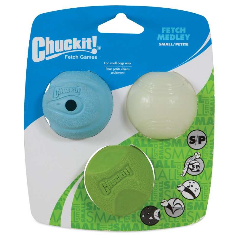 Chuckit Fetch Medley 3 Farklı Köpek Oyun Topu 6.5 Cm - Thumbnail