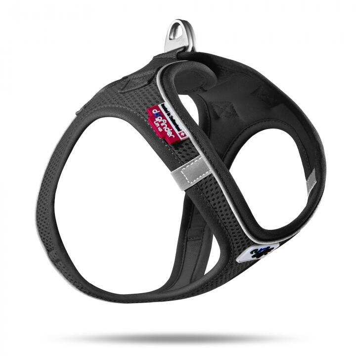 Curli - Curli Magnetic Vest Air-Mesh Köpek Göğüs Tasması Siyah S