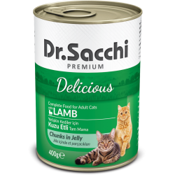 Dr Sacchi - Dr Sacchi Kuzu Etli Kedi Konservesi 400 Gr.