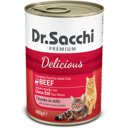 Dr Sacchi - Dr Sacchi Sığır Etli Kedi Konservesi 400 Gr.