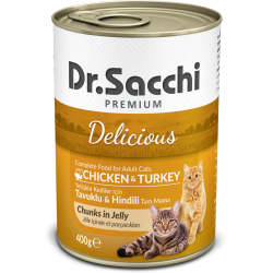 Dr Sacchi - Dr Sacchi Tavuk Ve Hindi Etli Kedi Konservesi 400 Gr.