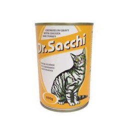 Dr Sacchi Tavuk Ve Hindi Etli Kedi Konservesi 400 Gr. - Thumbnail