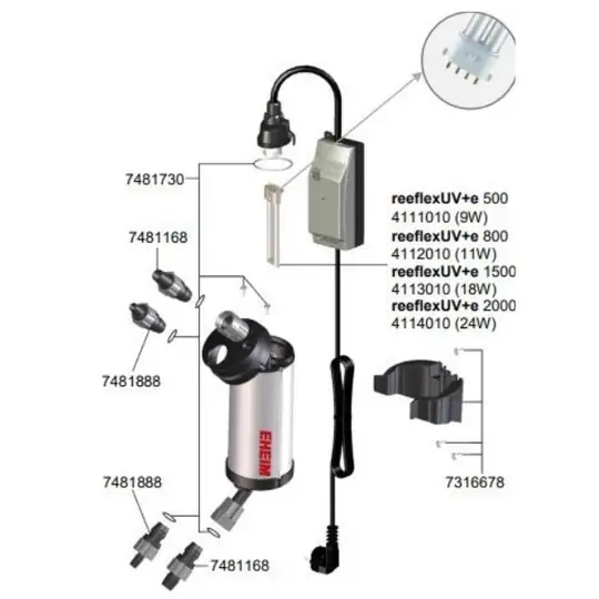 Eheim Reeflex UV+E 1500 UV Filtre - Thumbnail