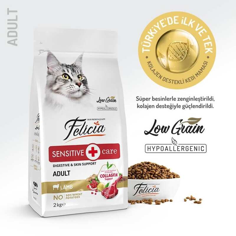 Felicia - Felicia Düşük Tahıllı Kuzulu Hypoallergenic Kedi Maması 2 Kg.