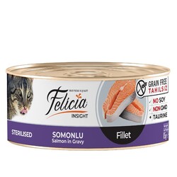 Felicia - Felicia Tahılsız Sterilised Somonlu Fileto Kedi Konservesi 85 Gr.