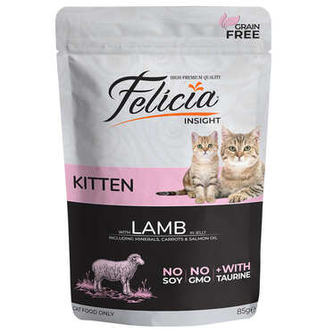 Felicia - Felicia Tahılsız Yavru Kuzu Etli Yaş Kedi Maması 85 Gr.