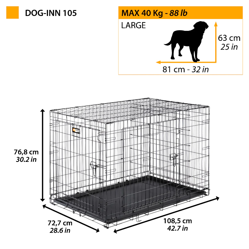 FERPLAST DOG-INN 105 KEDİ-KÖPEK KAFESİ - Thumbnail