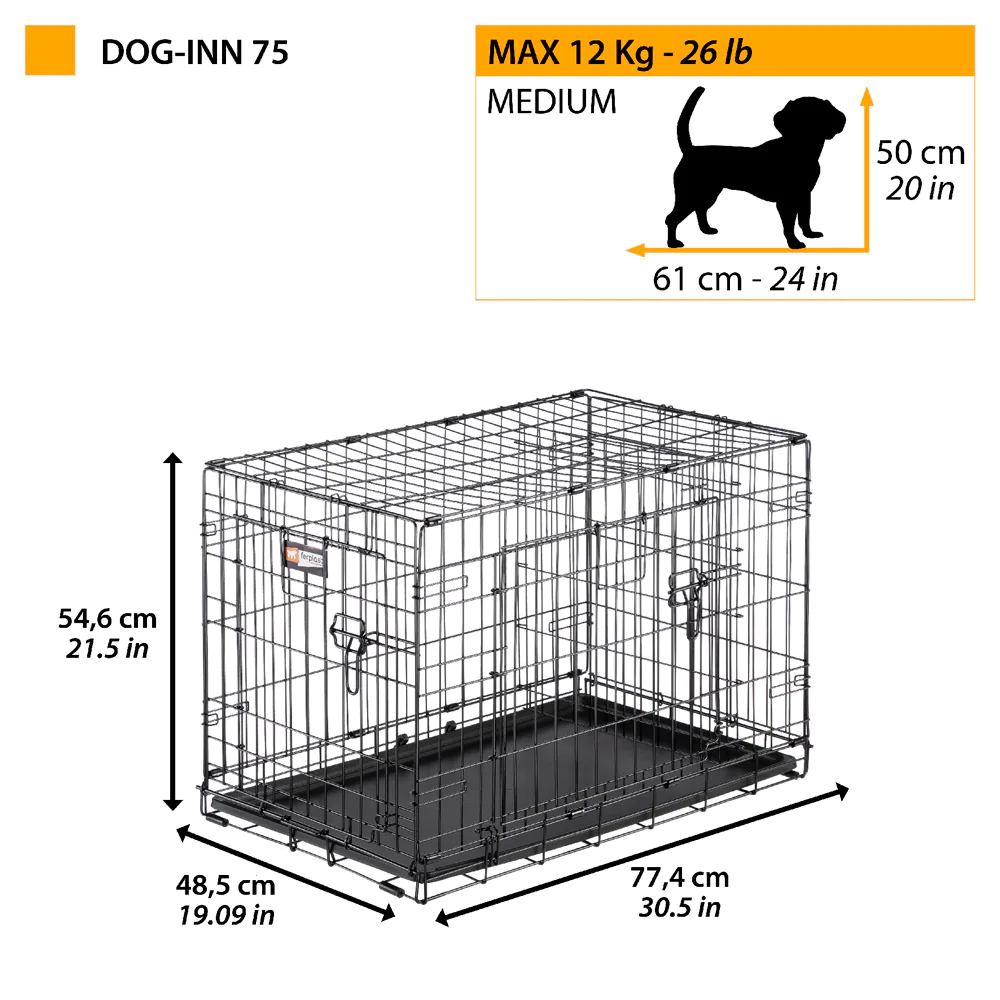 Ferplast - FERPLAST DOG-INN 75 NERO BOX