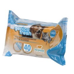 Ferplast Genico Fresh Ferahlatıcı Kedi Köpek Temizlik Mendili - Thumbnail