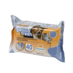 Ferplast - Ferplast Genico Fresh Pudra Kokulu Kedi Köpek Temizlik Mendili