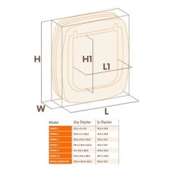 Ferplast - Ferplast Swing 1 Beyaz Kedi Köpek Kapısı 14.8 X 14.5 Cm (1)