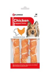 Flamingo Chick N Wrap Et Sargılı Köpek Ödül Çubuk 3 Lü 17 Cm - Thumbnail