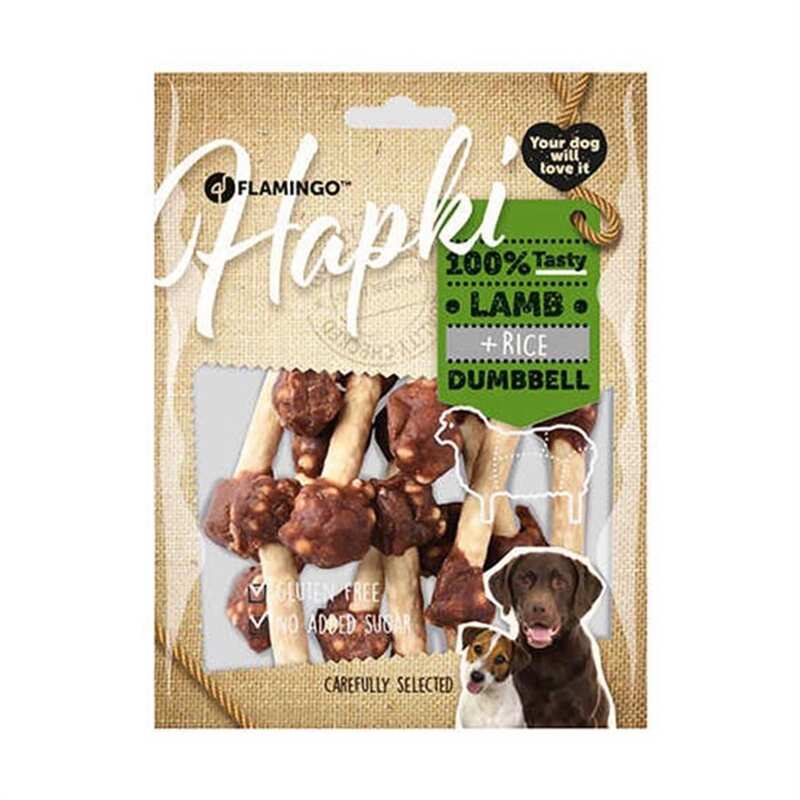 Flamingo - Flamingo Hapki Kuzulu Pirinçli Dumbell Köpek Ödülü 150 Gr.