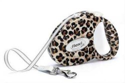 Flexi - Flexi Fashion Otomatik Gezdirme Tasması Leopar Medium 5 Mt