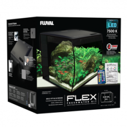 Fluval - Fluval Flex Akvaryum 34 Litre Siyah